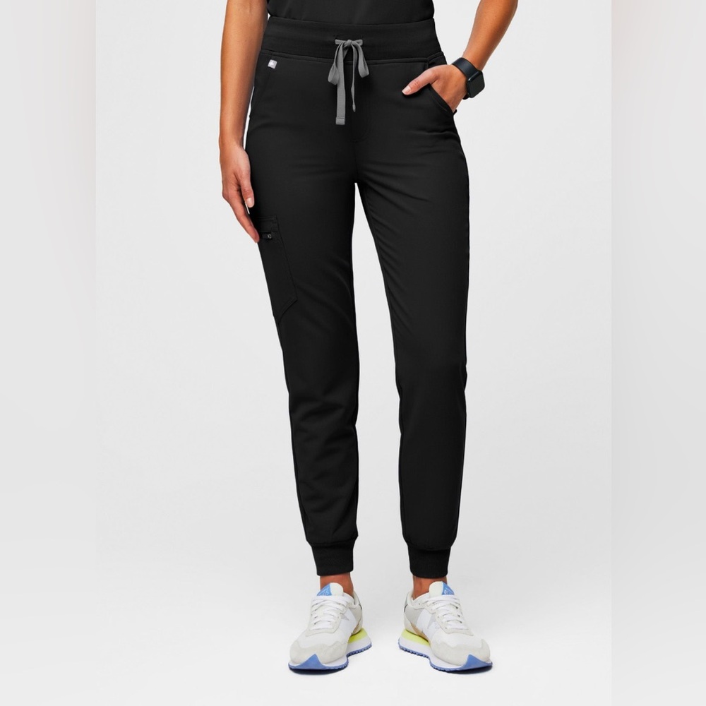 FIGS High Waisted Zamora Black Scrub Pants XXL/P